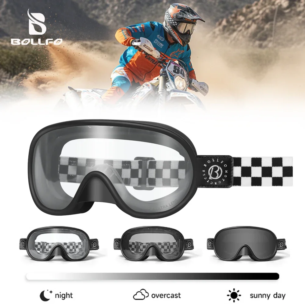 Vintage Cycling Gear - Lunettes de moto vintage photochromiques UV400