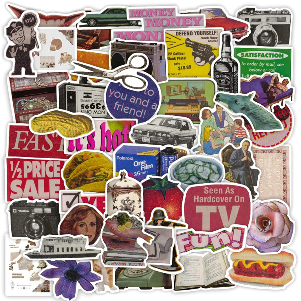 50pcs Vintage Graffiti autocol - Vintage Cycling Gear avis et prix