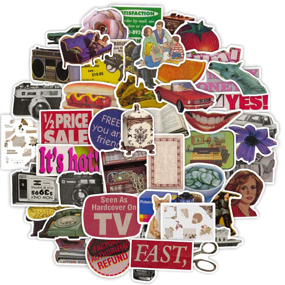 50pcs Vintage Graffiti autocol - Vintage Cycling Gear avis et prix