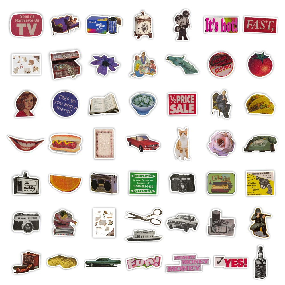 50pcs Vintage Graffiti autocol - Vintage Cycling Gear avis et prix