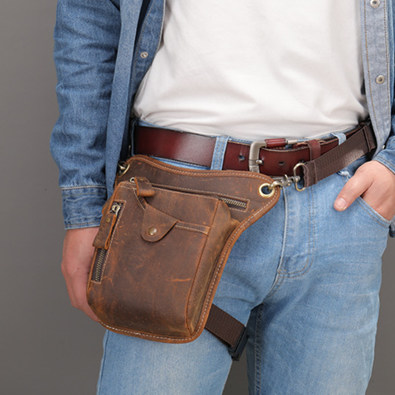 Sac de taille Vintage en cuir  - Vintage Cycling Gear avis et prix
